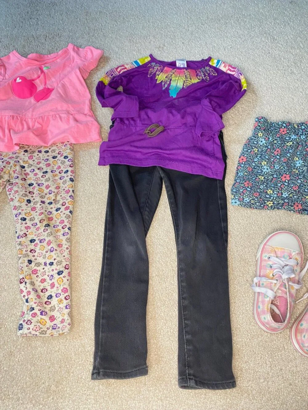 Girls's Size 4T Back To School Bundle and Shoes Size 9